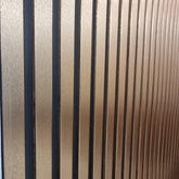 Waterproof Gold/Black Slatted Wall Panels – WPC Wood Effect | Fast UK Delivery